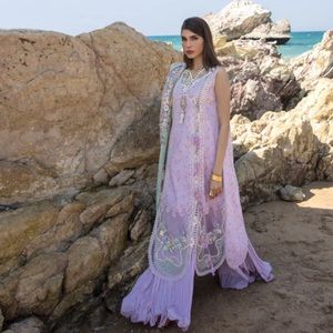 Crimson 3 piece lawn suit        color | lavender